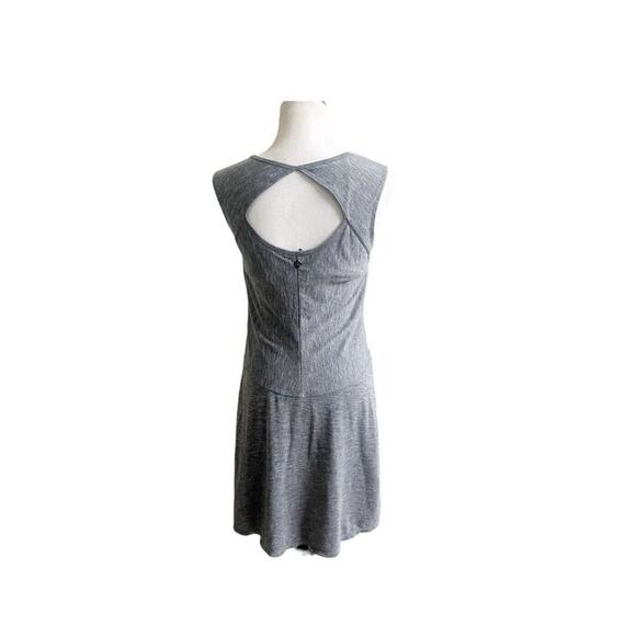 Prana Women’s Activewear Dress Size Small Grey Shelf Bra Open Back Scoop Neck - Picture 2 of 10